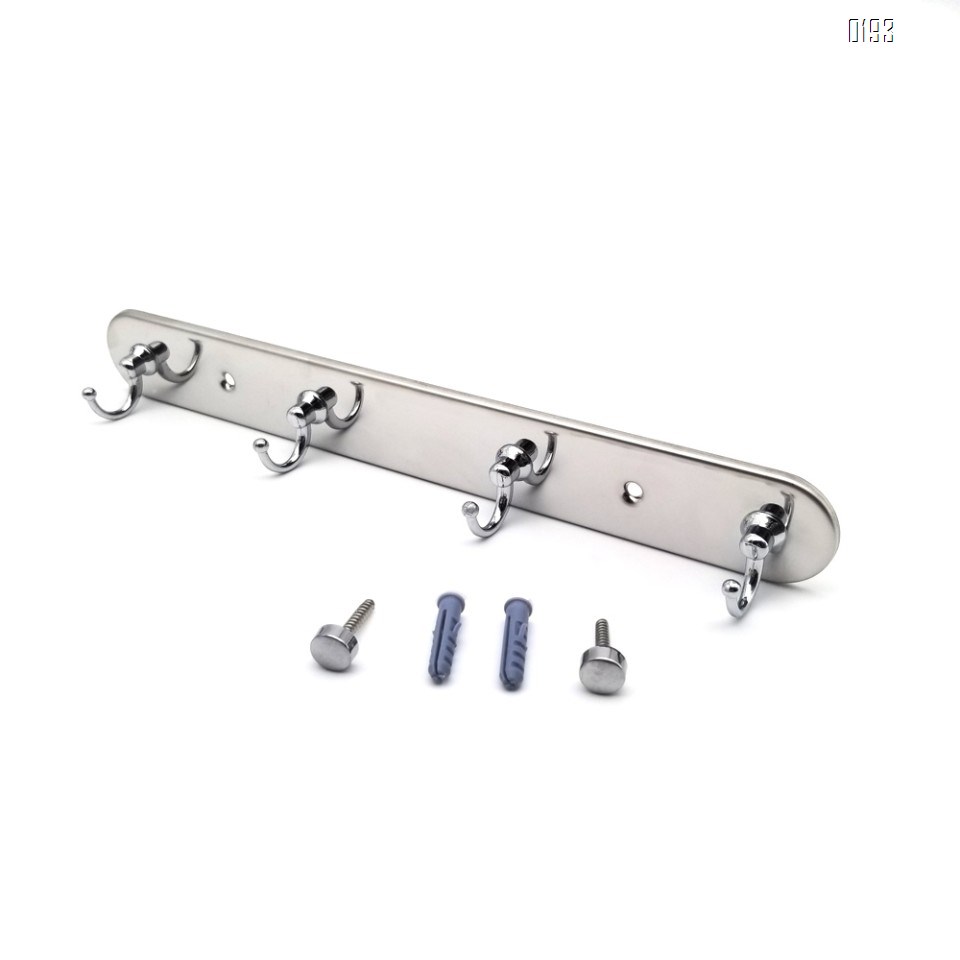 Stainless Steel Hook Rack Coat Hook Rack Wall Mounted SUS304 Brushed Hook