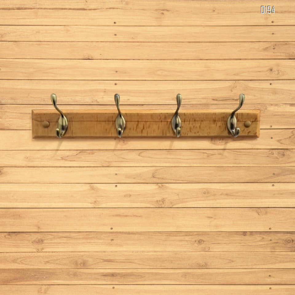 High quality beech and zinc alloy clothes hook  AB color bronze zinc alloy wooden hook