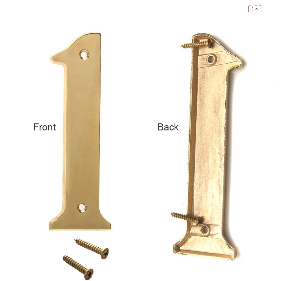 6 inch Copper Plaque for Outdoor Address Plate of Household Door Brass Number in 140 mm Grand Modern Door Number Hotel