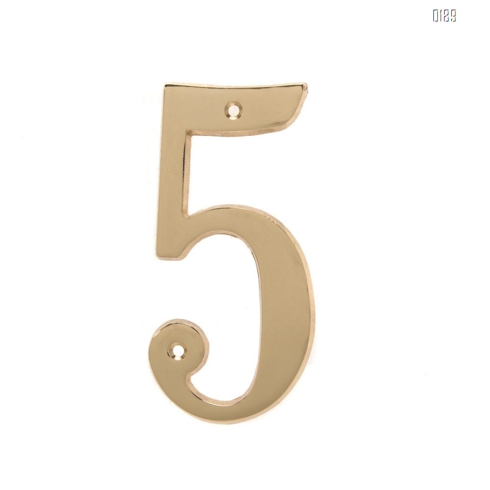 6 inch Copper Plaque for Outdoor Address Plate of Household Door Brass Number in 140 mm Grand Modern Door Number Hotel