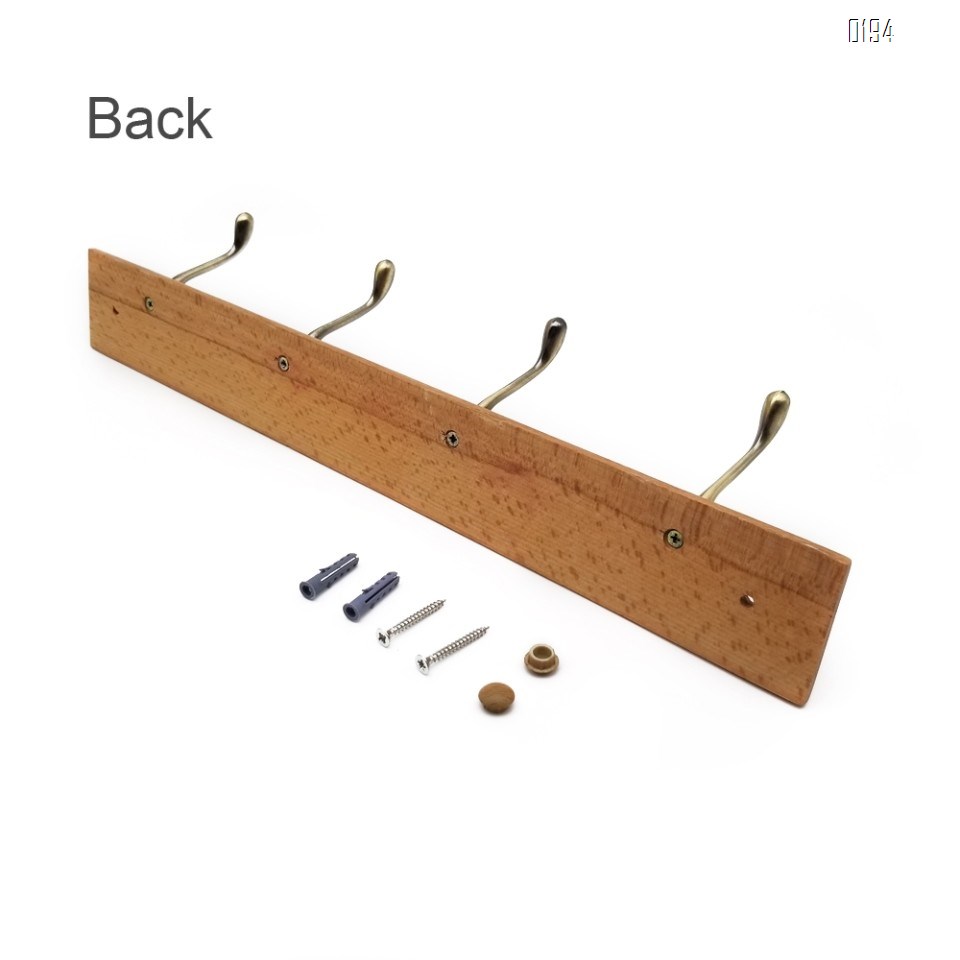High quality beech and zinc alloy clothes hook  AB color bronze zinc alloy wooden hook