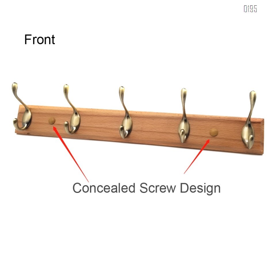 High quality beech and zinc alloy clothes hook | green bronze zinc alloy wooden  hook