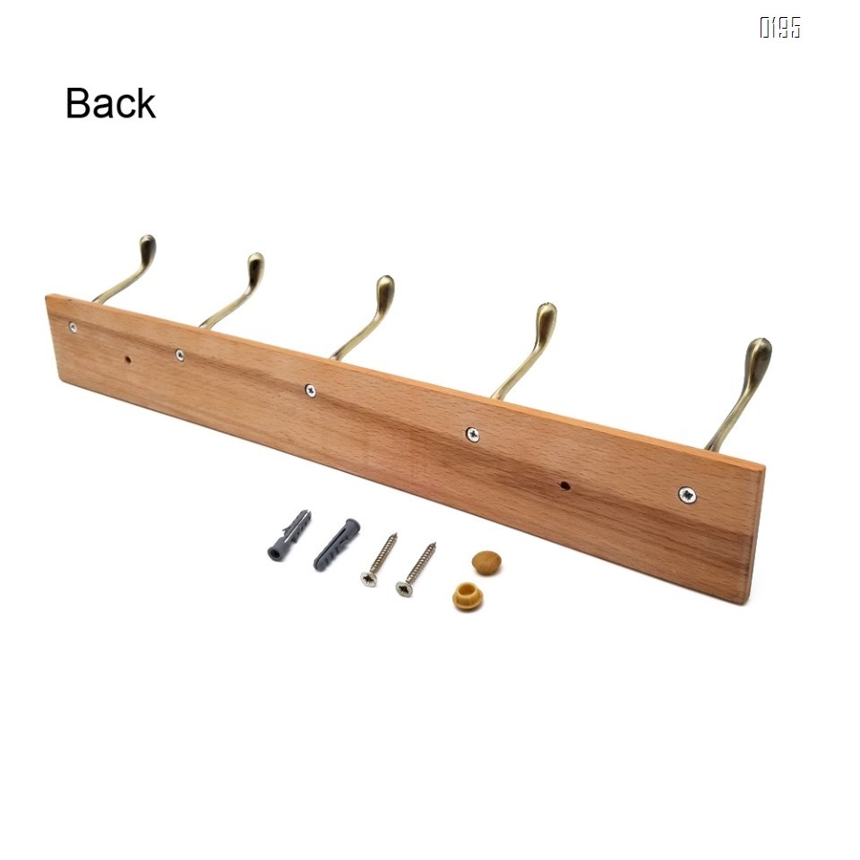 High quality beech and zinc alloy clothes hook | green bronze zinc alloy wooden  hook
