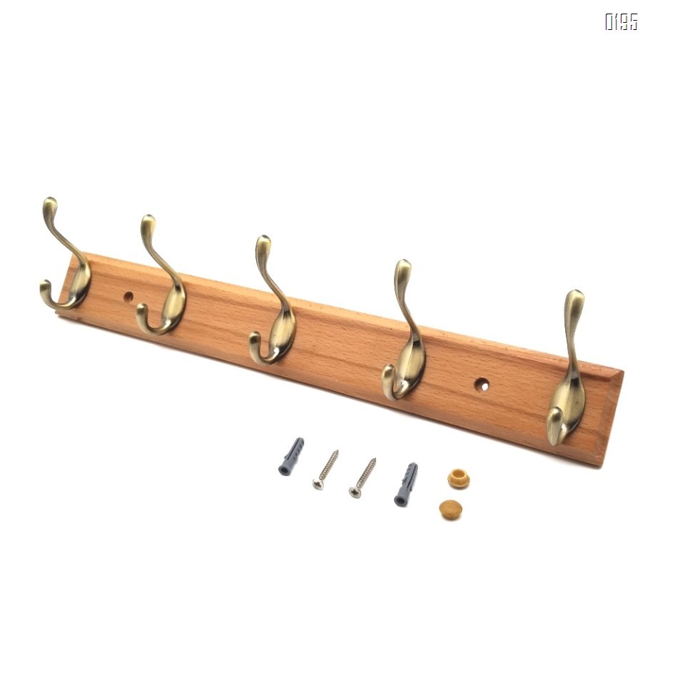 High quality beech and zinc alloy clothes hook | green bronze zinc alloy wooden  hook