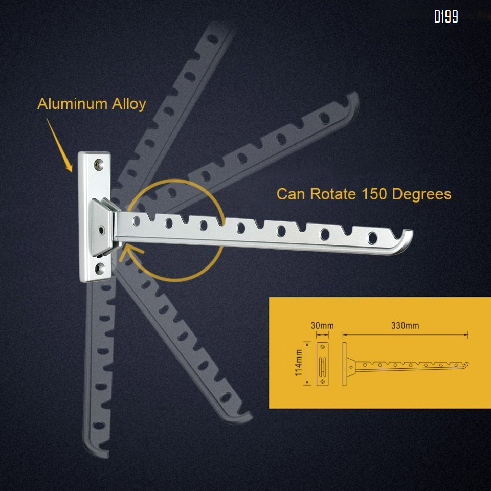 Screw Fix  Folding wall-mounted clothes Hanger rack  Aluminum alloy hangers coat hook