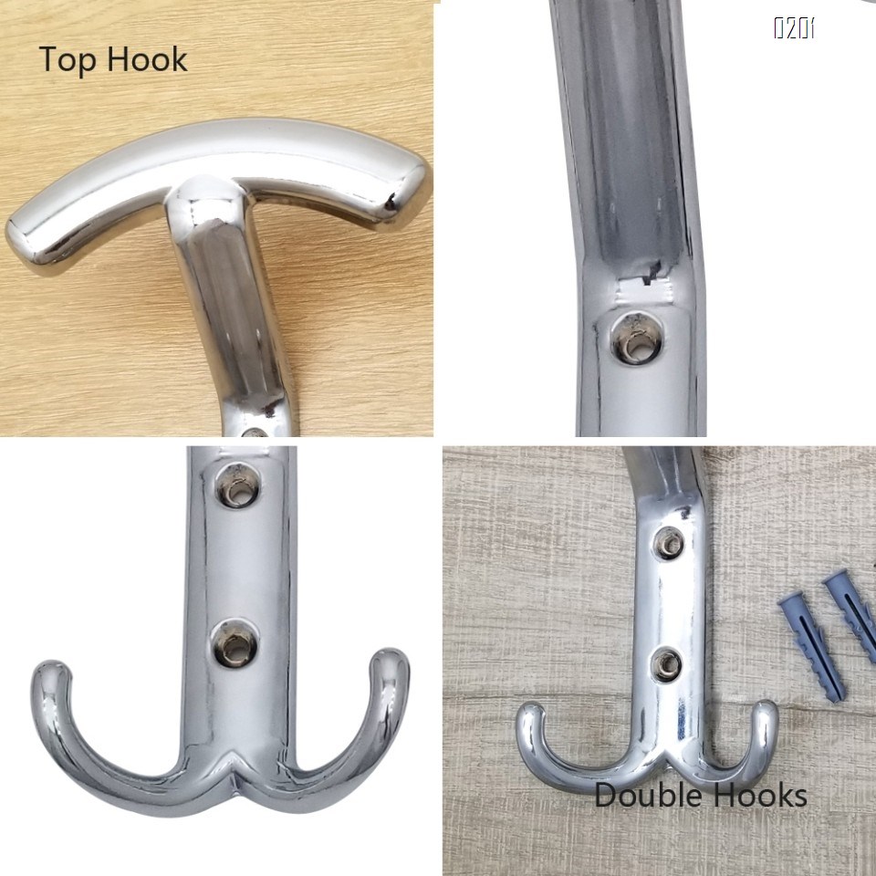Screw Fix CP overcoat coat hook European coat hook zinc alloy coat hook
