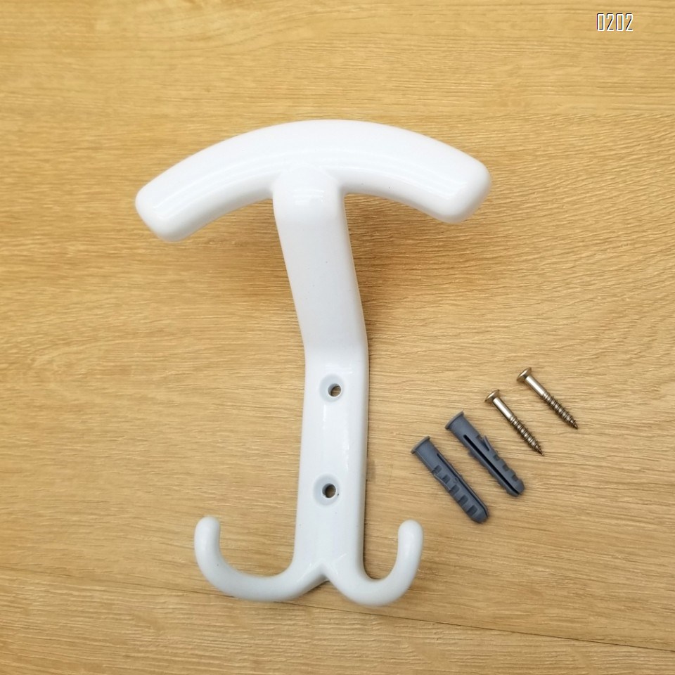 Screw Fix White overcoat coat hook European coat hook zinc alloy coat hook