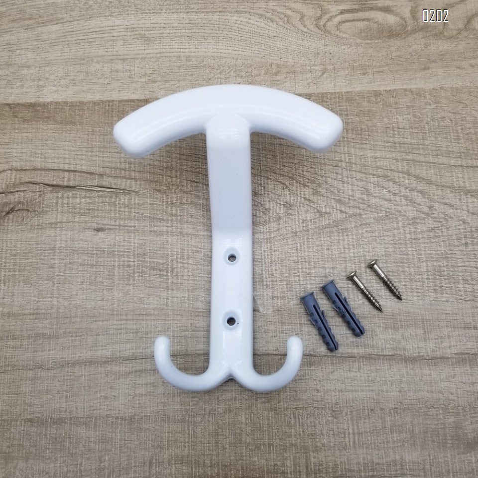Screw Fix White overcoat coat hook European coat hook zinc alloy coat hook