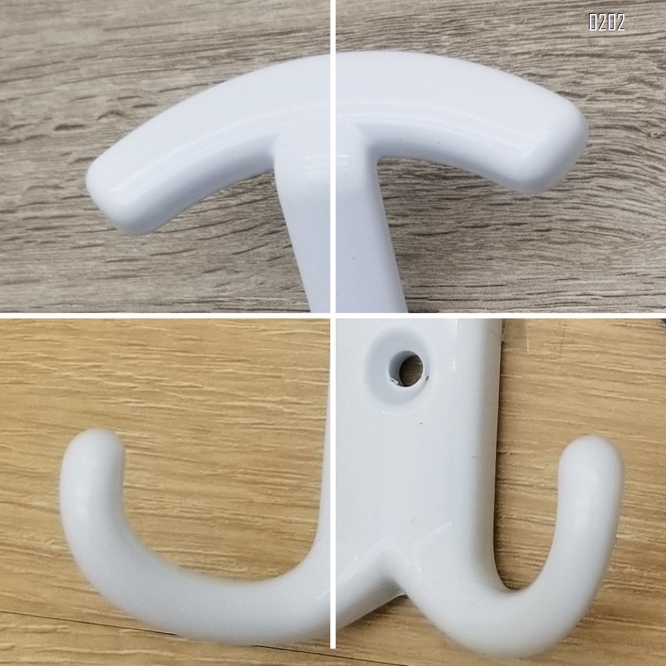 Screw Fix White overcoat coat hook European coat hook zinc alloy coat hook