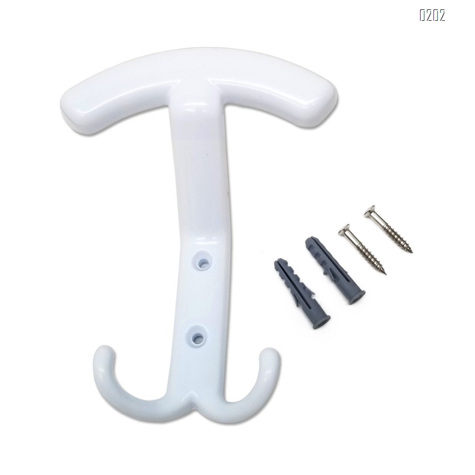 Screw Fix White overcoat coat hook European coat hook zinc alloy coat hook