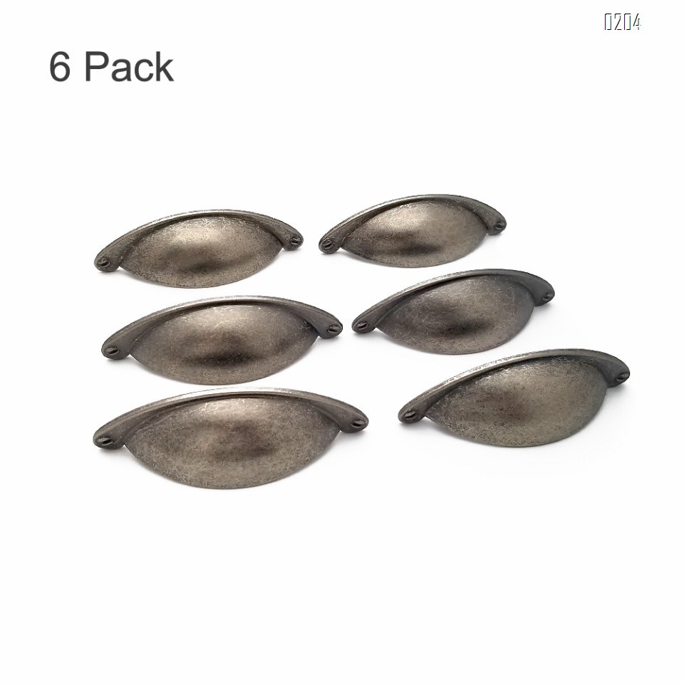 6 Pack Zinc Alloy Vintage Farmhouse Drawer Pulls Modern Kitchen Hardware Cabinet Door Pull Handle C-C 64mm Hole Center 6 pcs/pack