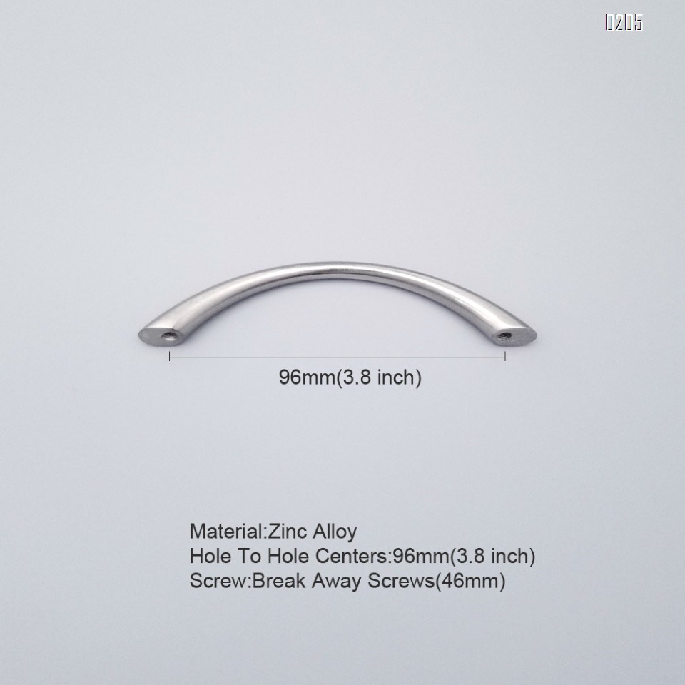 6 Pack 96mm zinc alloy silver modern kitchen handles kitchen door handles drawer pulls and knobs