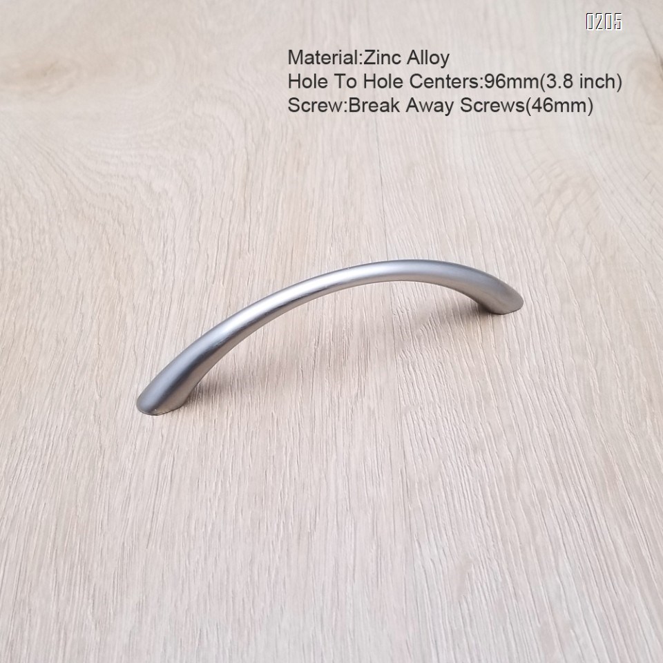 6 Pack 96mm zinc alloy silver modern kitchen handles kitchen door handles drawer pulls and knobs