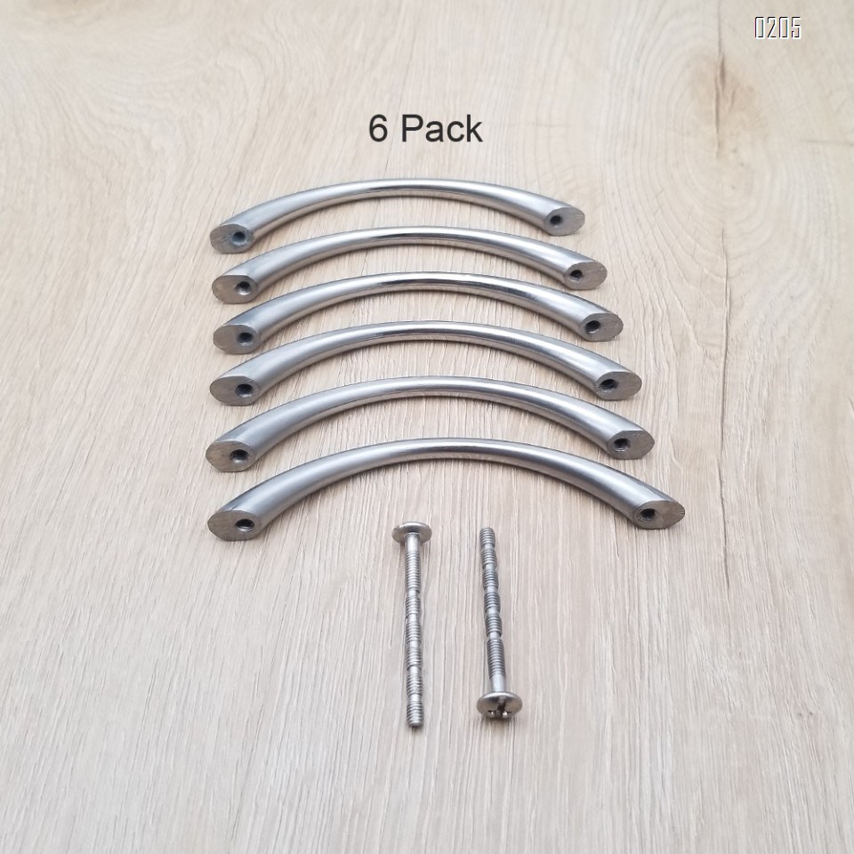6 Pack 96mm zinc alloy silver modern kitchen handles kitchen door handles drawer pulls and knobs