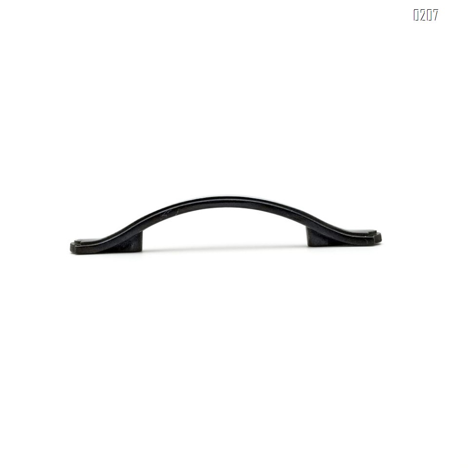 Wire Drawing Black Cabinet Pulls 131mm Length,6 Pack Modern Kitchen Cabinet Handles Hardware Cupboard Handles Zinc Alloy Drawer Handles for Kitchen Cabinet and Furniture Handle Pull(76 mm Hole Centers)(6 Pieces