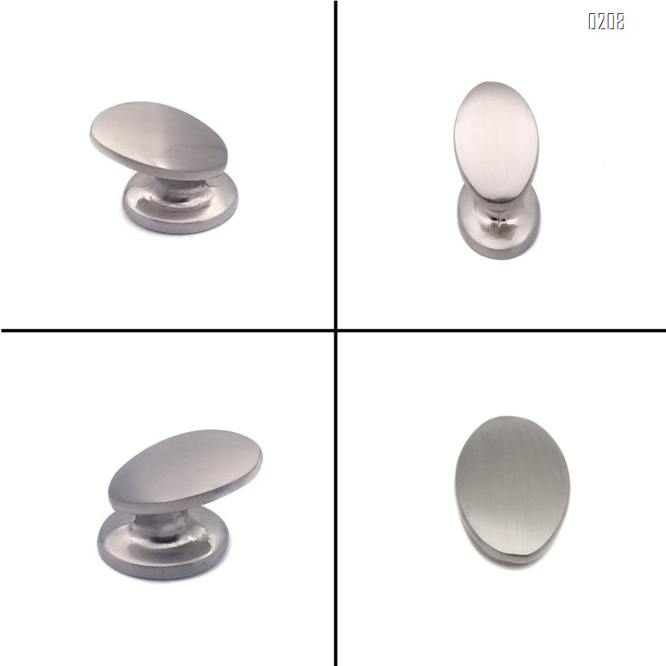 1- in (26mm) Zinc Alloy Oval Solid Cabinet Knob (6-Piece)