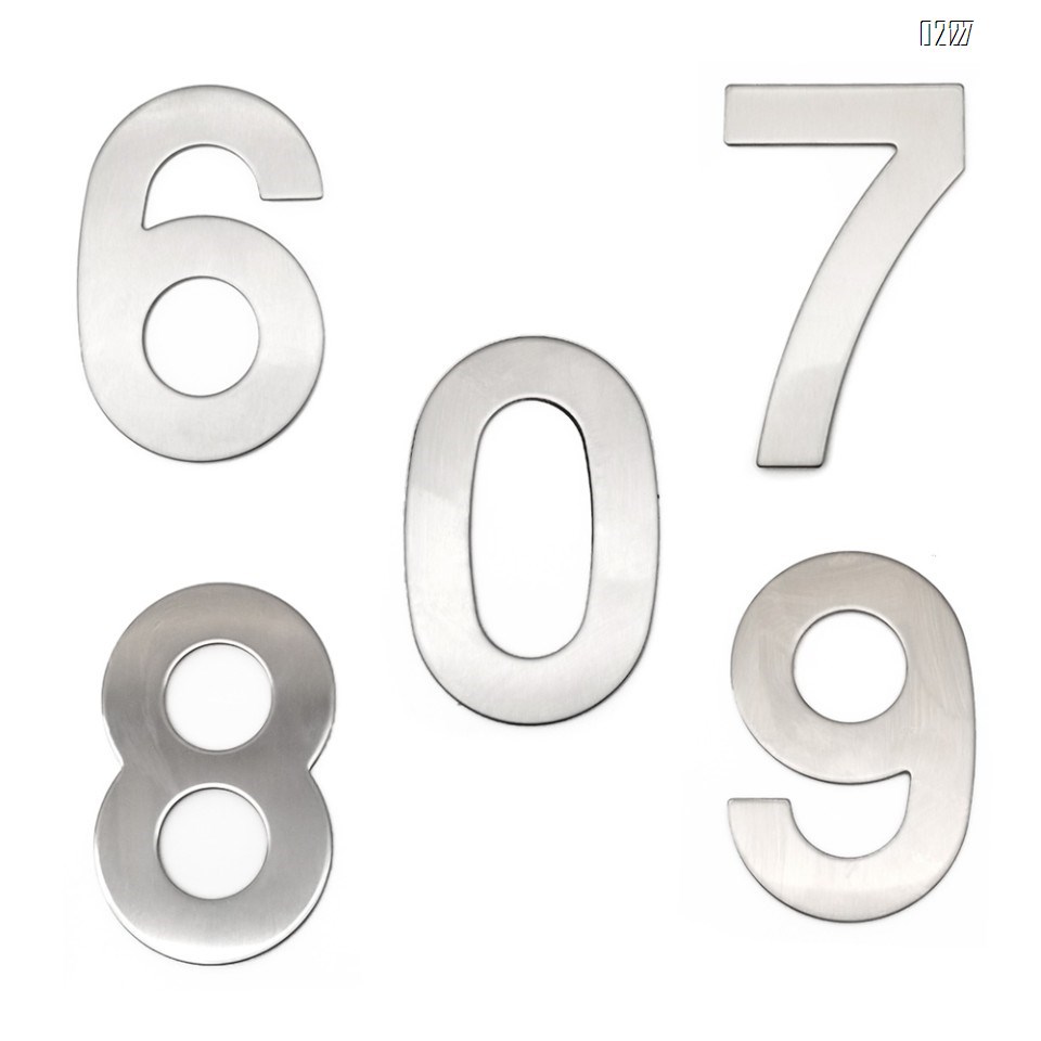 4 Inch Mailbox Numbers 0-9, Door Address Number Stickers for House/Apartment/Floor,  304 Stainless Steel