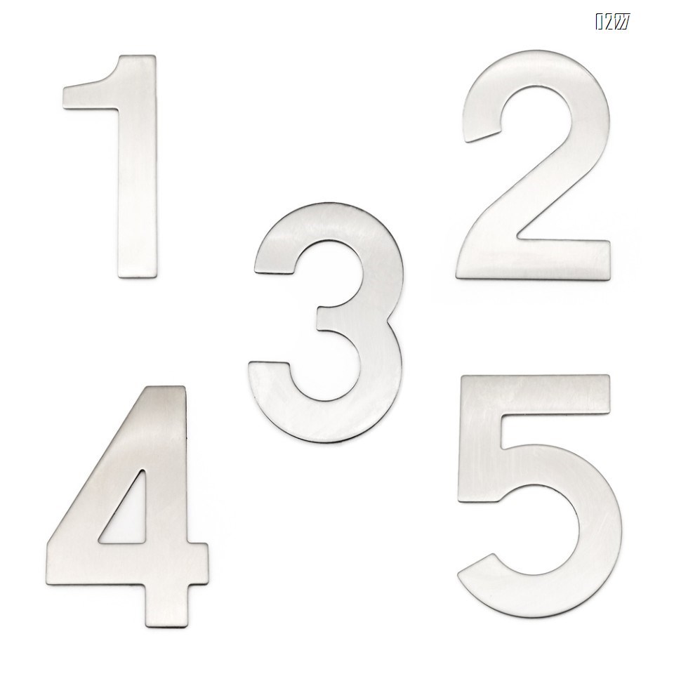 4 Inch Mailbox Numbers 0-9, Door Address Number Stickers for House/Apartment/Floor,  304 Stainless Steel
