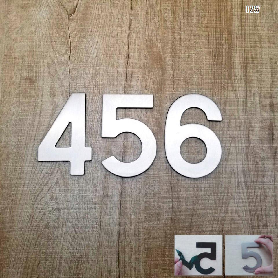 4 Inch Mailbox Numbers 0-9, Door Address Number Stickers for House/Apartment/Floor,  304 Stainless Steel