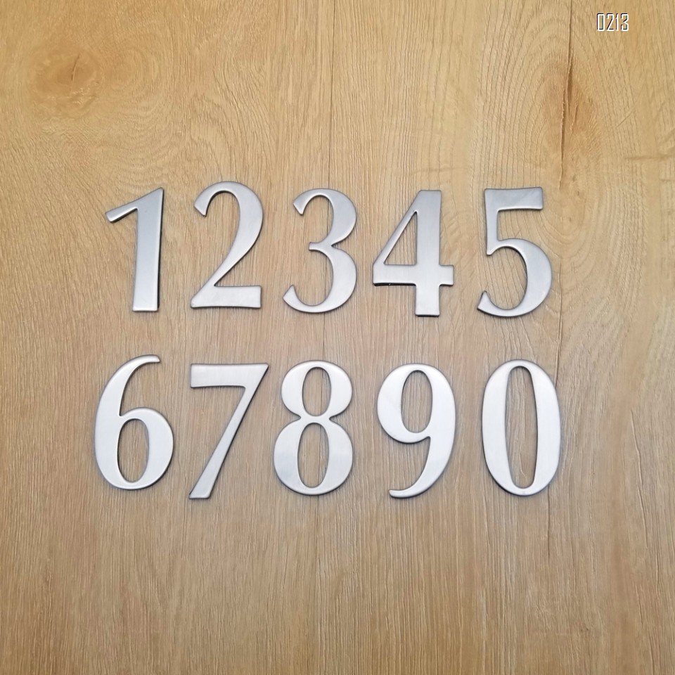 Self 1.4 Inch Mailbox Numbers 0-9,  Number Stickers for House/Apartment/Floor,  304 Stainless Steel