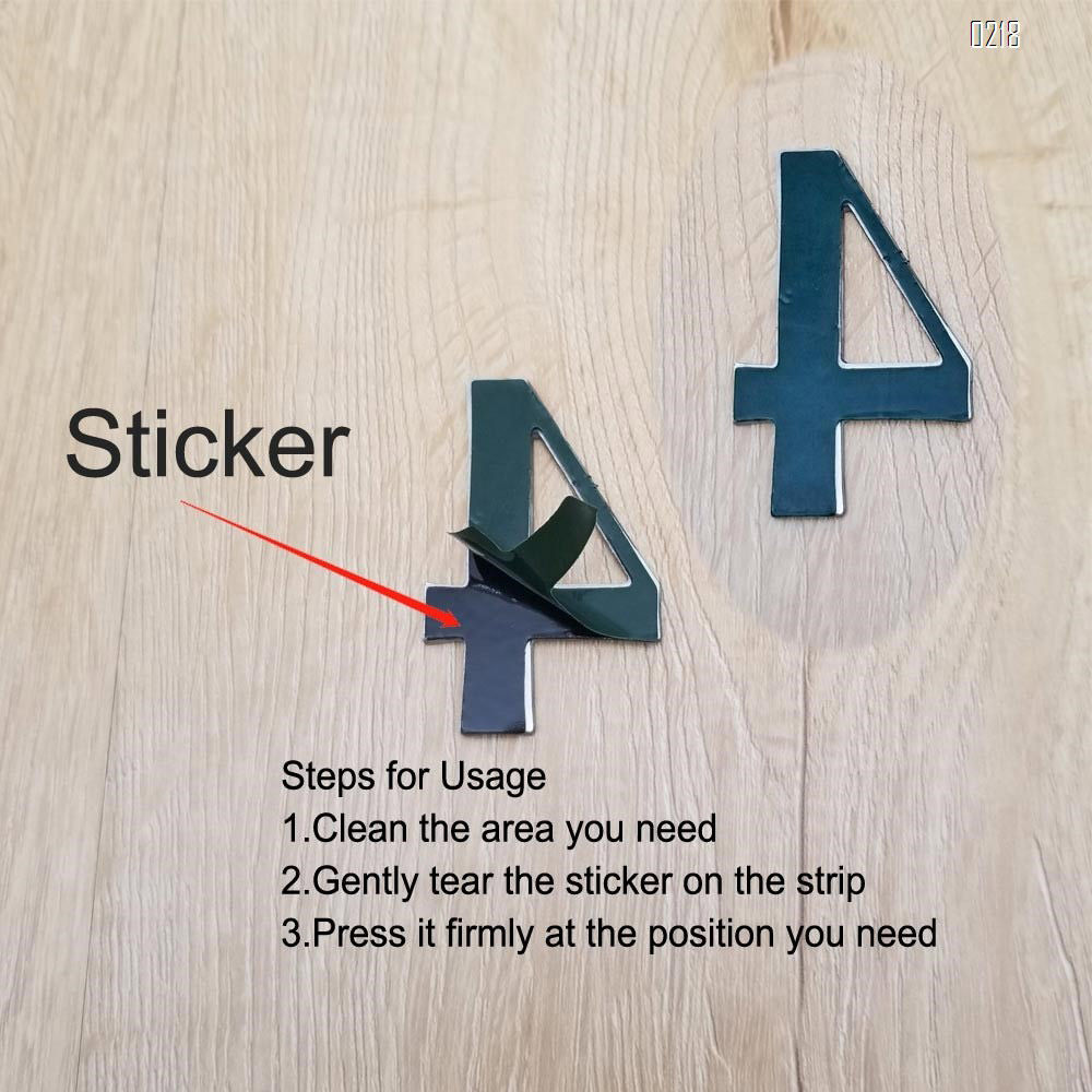 self adhesive house  number 4,1.4 inch Mailbox Numbers,304 Stainless Steel