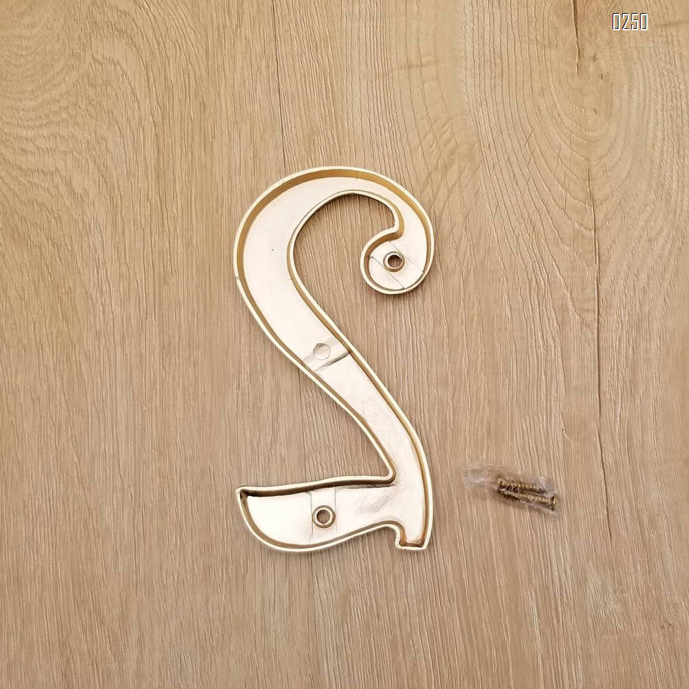 6 inch Copper Plaque for Outdoor Address Plate of Household Door Brass Number in 140 mm Grand Modern Door Number Hotel House Number 2
