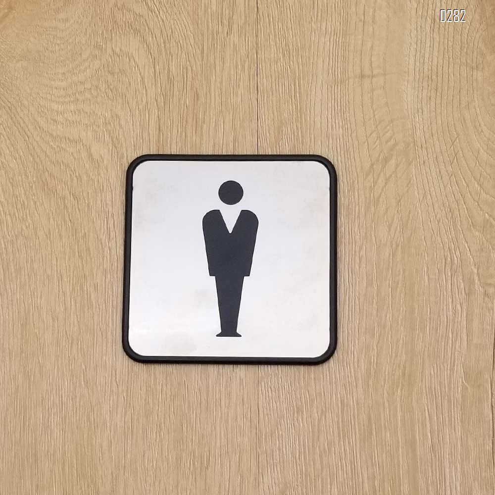 Self Sticker Men Bathroom Signs,  Bathroom Door Sign for Offices, Businesses,Stainless Steel Plus Plastic bathroom signs