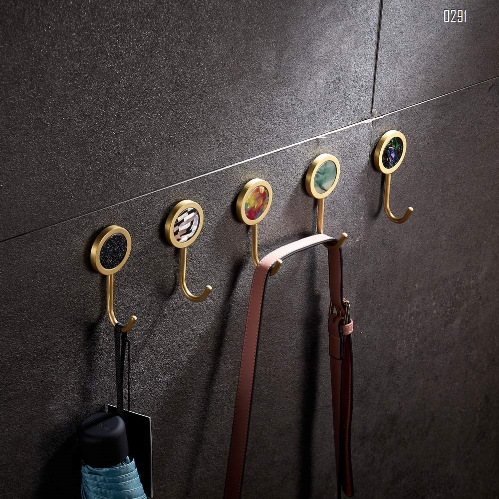 Nordic brass hook, strong adhesive, wall hanging,  metal hanging, clothes hook, adhesive hook, no perforation