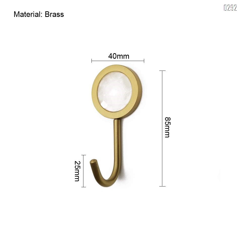 Nordic Decorative Hooks/ Pearl Shells Brass Wall Hooks/ Coat Hooks/ Bathroom Kitchen Towel Hooks/ Hat Hangers Bag Hooks/ Decorative Hooks