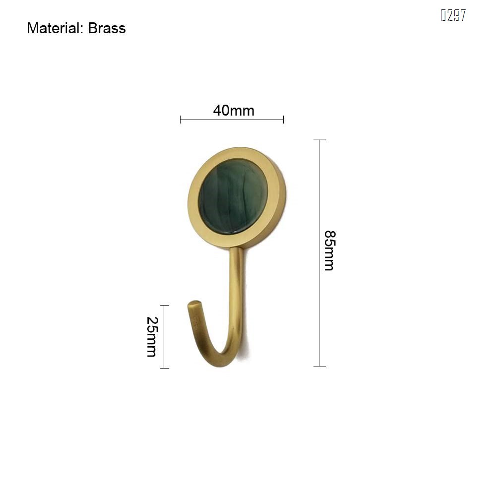 Nordic Decorative Hooks/ Pearl Shells Brass Wall Hooks/ Coat Hooks/ Bathroom Kitchen Towel Hooks/ Hat Hangers Bag Hooks/ Decorative Hooks Green