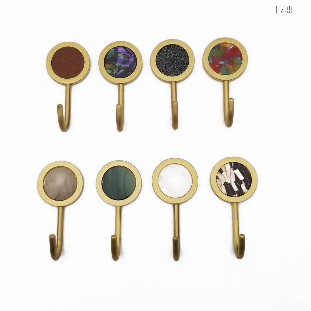 Nordic Decorative Hooks/ Pearl Shells Brass Wall Hooks/ Coat Hooks/ Bathroom Kitchen Towel Hooks/ Hat Hangers Bag Hooks/ Decorative Hooks Dazzle color