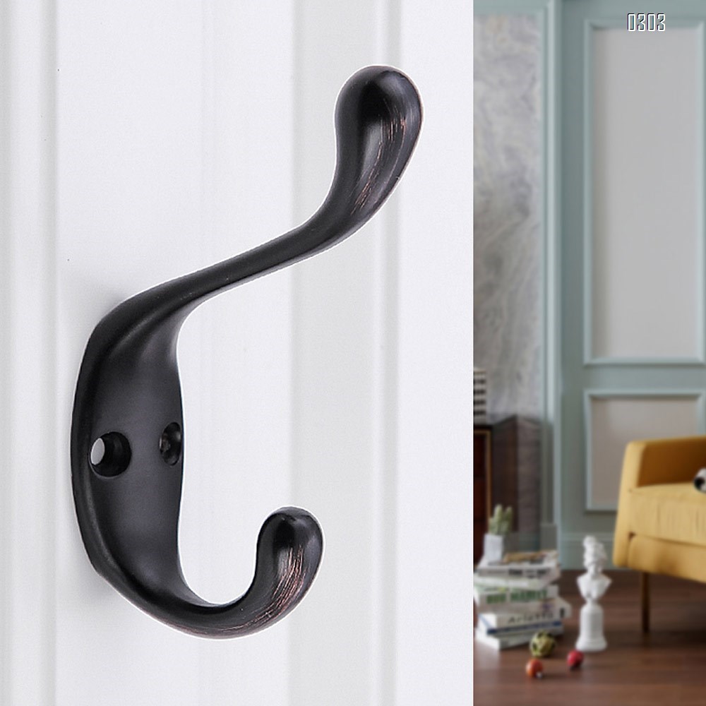Ambipolar Heavy Duty Metal Decorative Dual Coat Hook/Hat Hook - Wall Mounted , Wall Hook, Double Coat Hange,Coat hook