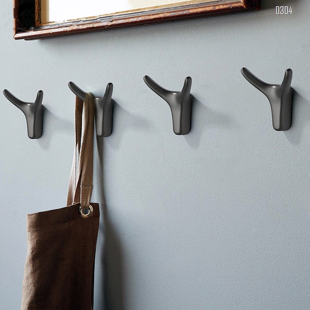 Gold Deer Head Coat Hooks - 2.5 inch Faux Taxidermy Animal Head Wall Decor - Handmade Farmhouse Decor - Rustic Wall Decor