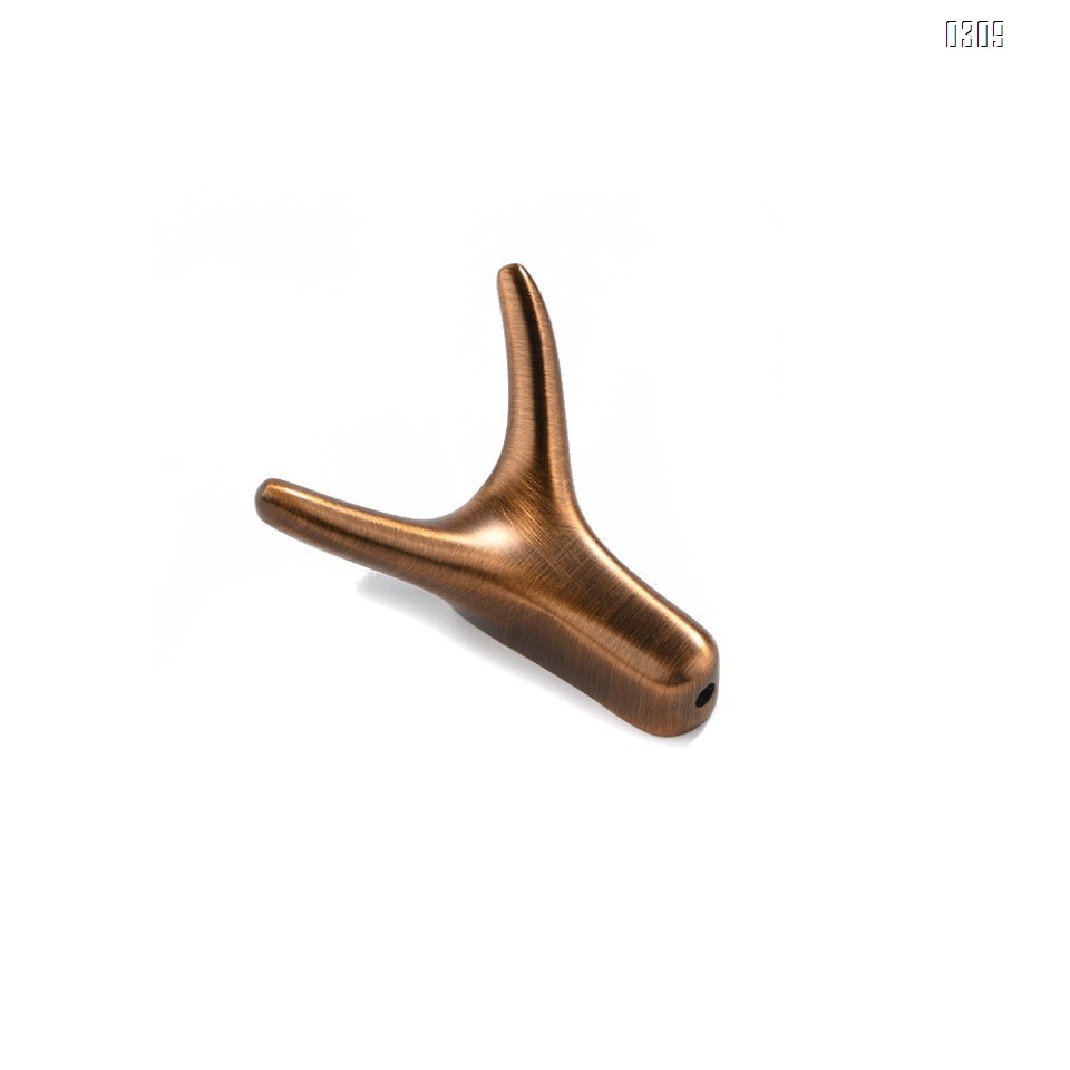 bronze-coloured Deer Head Coat Hooks - 2.5 inch Faux Taxidermy Animal Head Wall Decor - Handmade Farmhouse Decor - Rustic Wall Decor