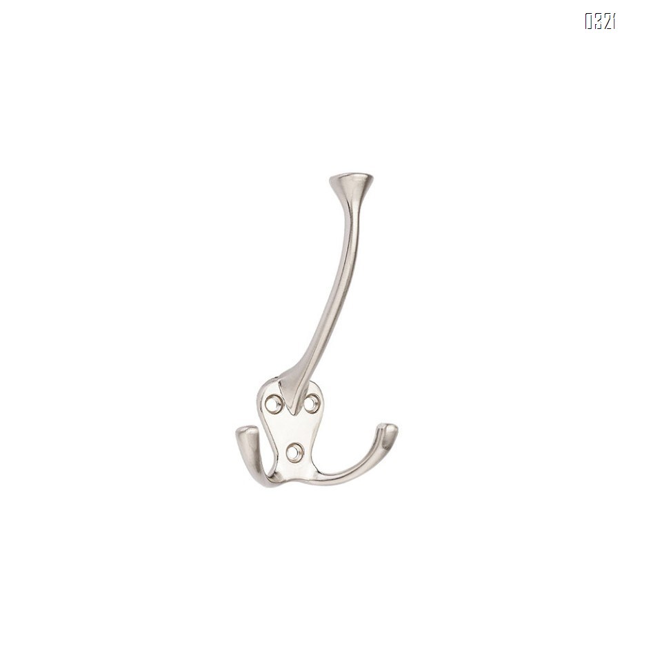 Nickel Wire Heavy Duty Wall Mounted Hook Hardware Tri Prong Retro Coat Hooks Retro Hooks for Coat, Scarf, Bag, Towel, Key, Cap, Cup, Hat