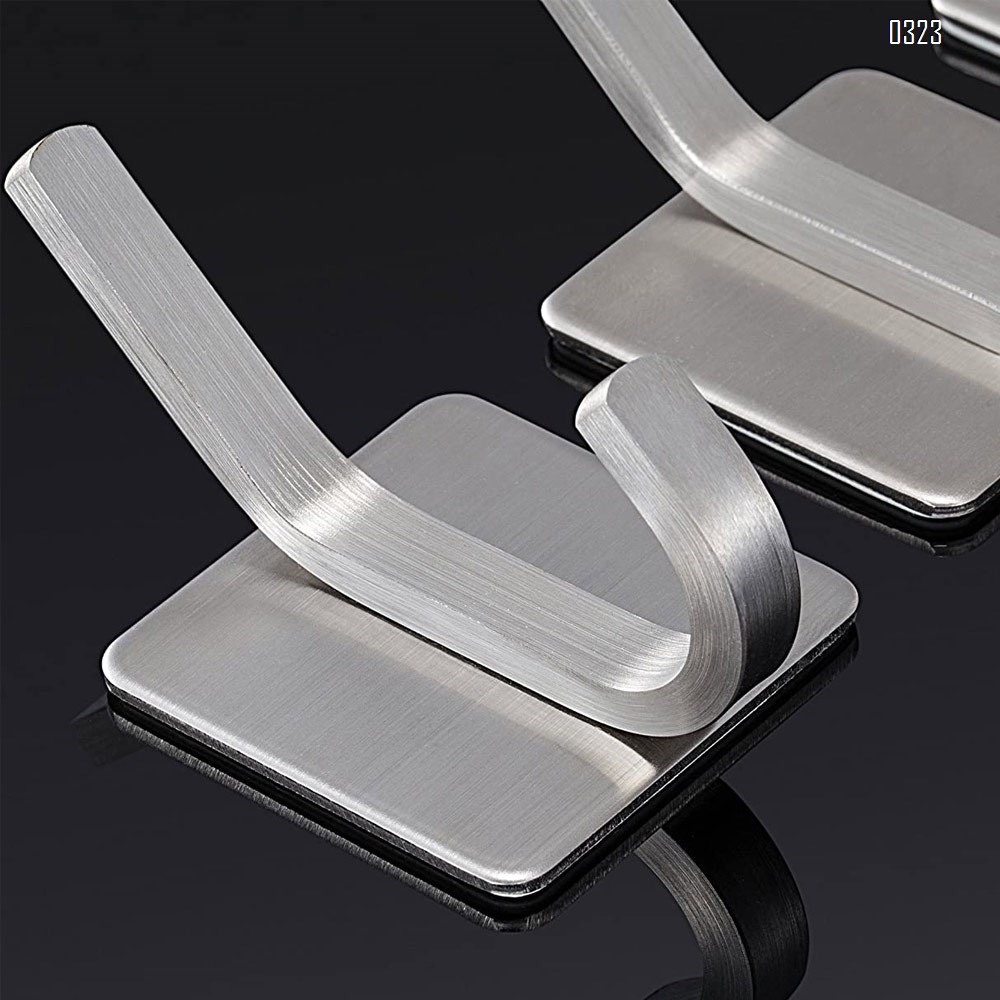 Towel Hook/Adhesive Hooks - Wall Hooks for Hanging Bathroom Stick on Hooks 304 Stainless Steel Brushed
