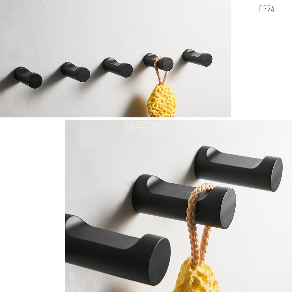 Zinc alloy wardrobe hook bathroom black hook northern Europe creative wall hook