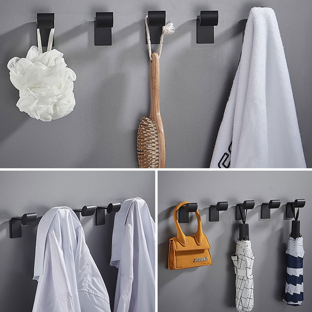 Wall Coat Hook,Adhesive Hooks,Aluminum Alloy Heavy Duty Single Towel Hook, Hanging Jackets Headset Robe Clothes Hat