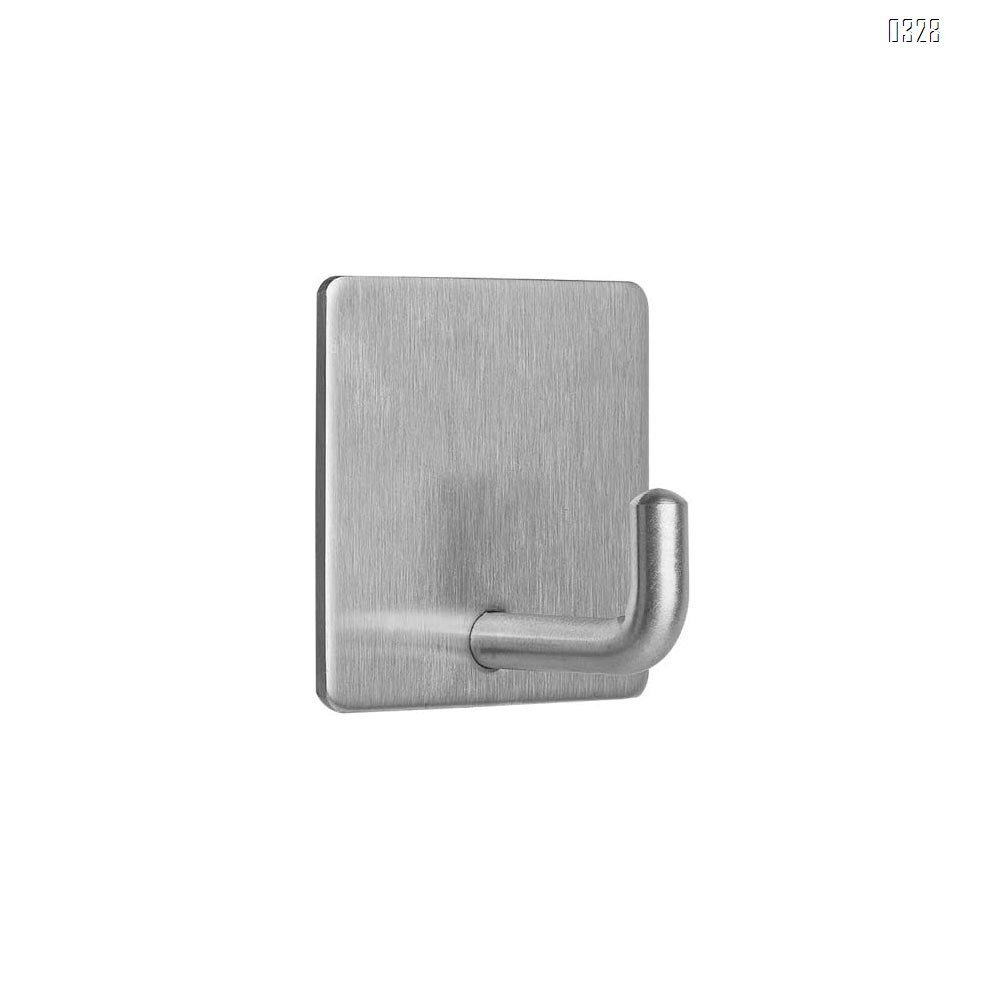 Adhesive Hooks Heavy Duty Stainless Steel Wall-mounted Hanger, Bathroom Office Wall Hook, for Hanging Shower Sticky Hook