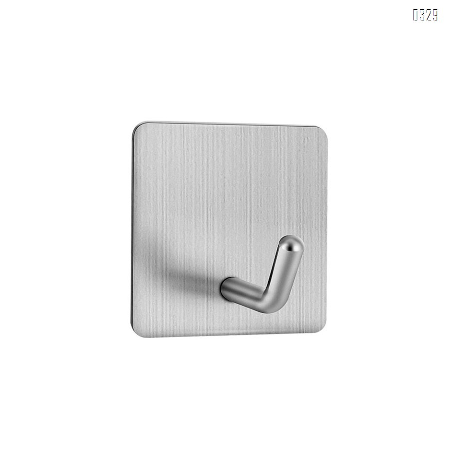 Self-Adhesive Towel Hooks, Wall Hooks, Key Holders, Non-Drill Hanging Solution, for Office/Kitchen/Bedroom/Bathroom, Anti-Fingerprint Stainless Steel 304