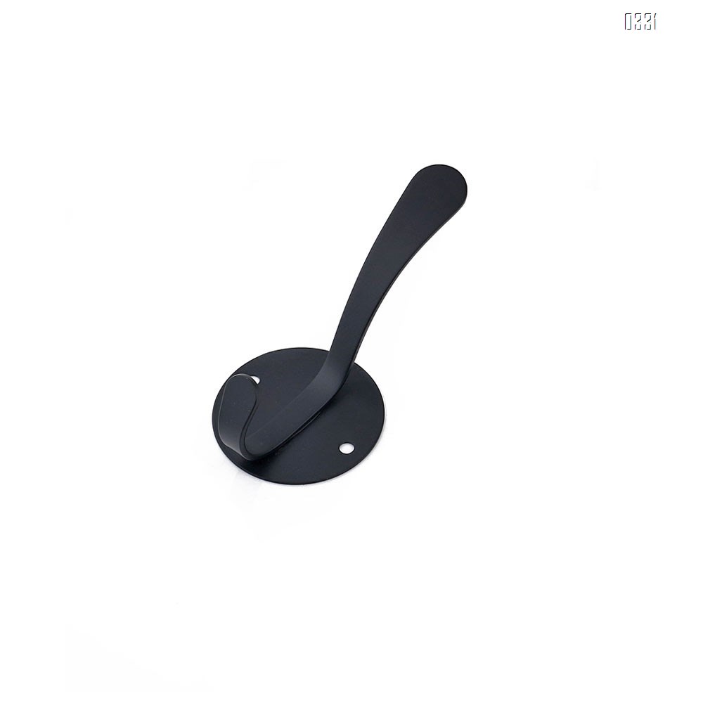 Black Clothes Hooks of Decorative Wall Mounted Stainless Steel Hooks Wall Hooks Single Hook for Home Towel Backpack Coat Hat Hang Living Room Bedroom Door Bathroom Wall Hangers