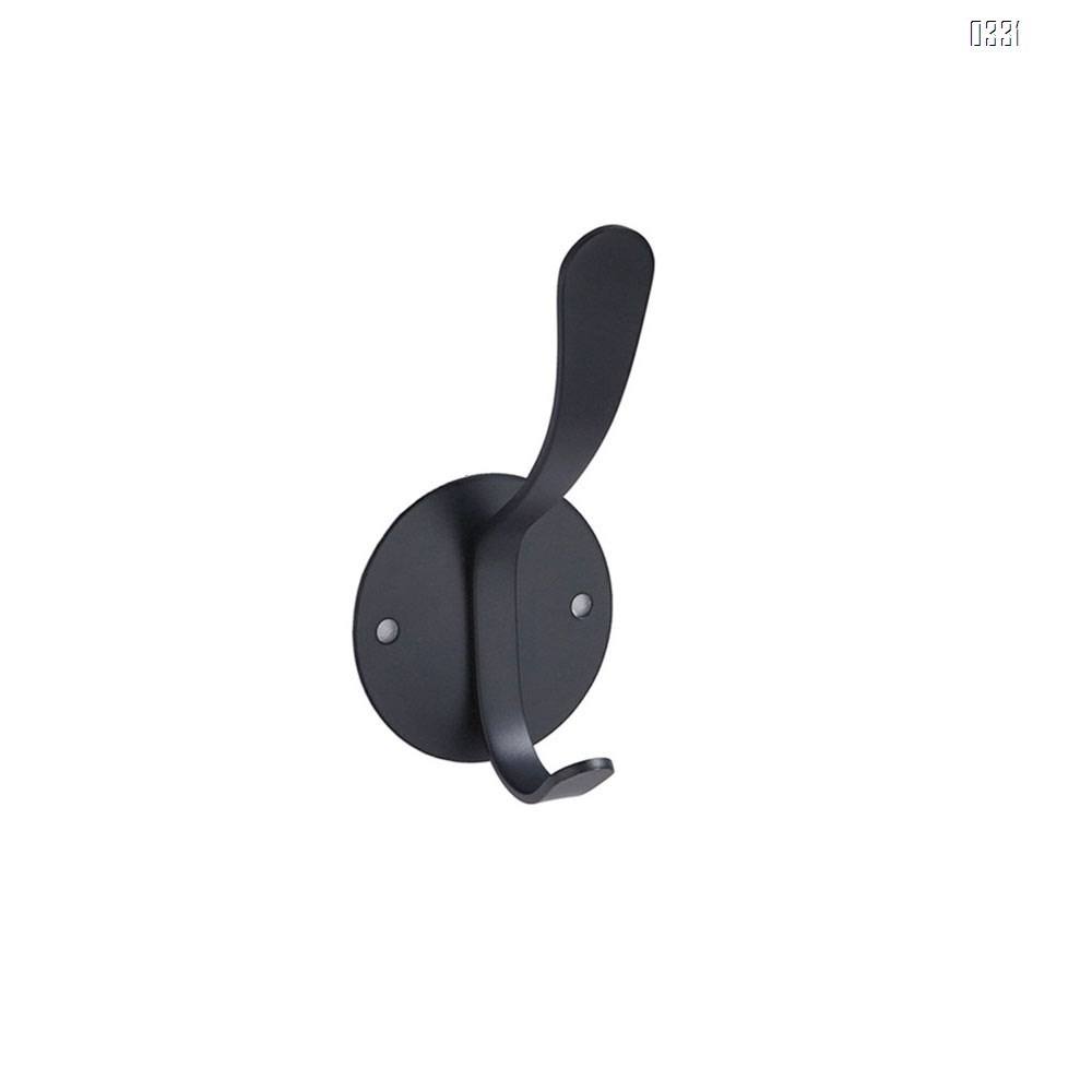 Black Clothes Hooks of Decorative Wall Mounted Stainless Steel Hooks Wall Hooks Single Hook for Home Towel Backpack Coat Hat Hang Living Room Bedroom Door Bathroom Wall Hangers