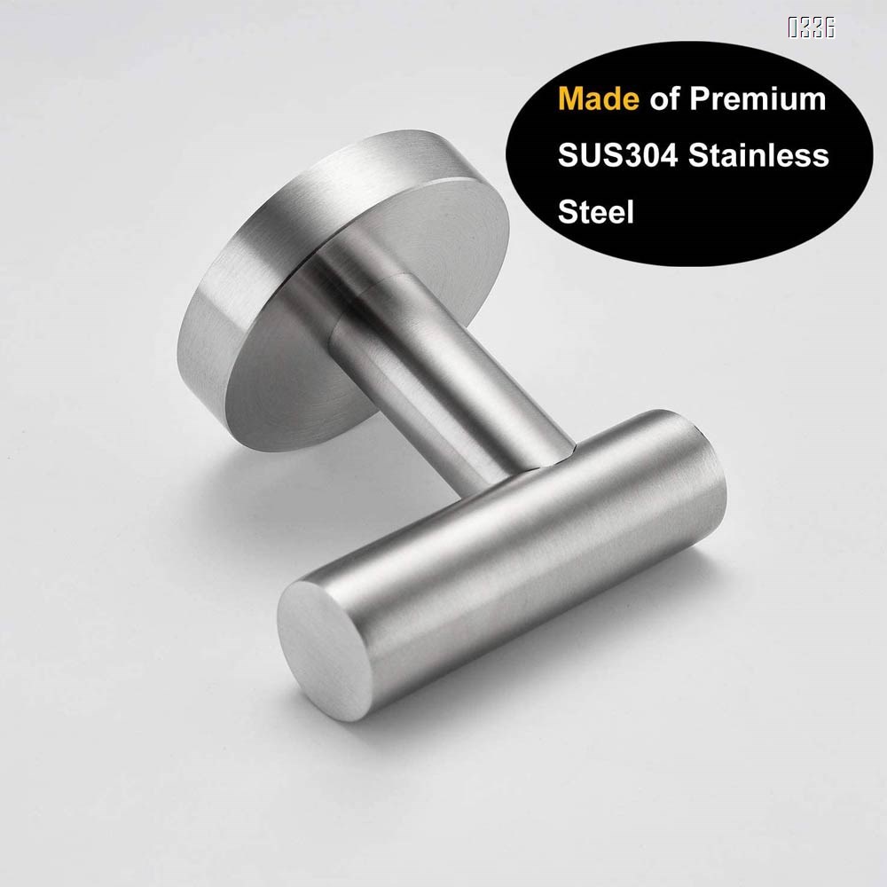 Bathroom Towel Hook No Drill Robe Hook Shower Kitchen Wall Hanging Hooks Wall Mount SUS 304 Stainless Steel