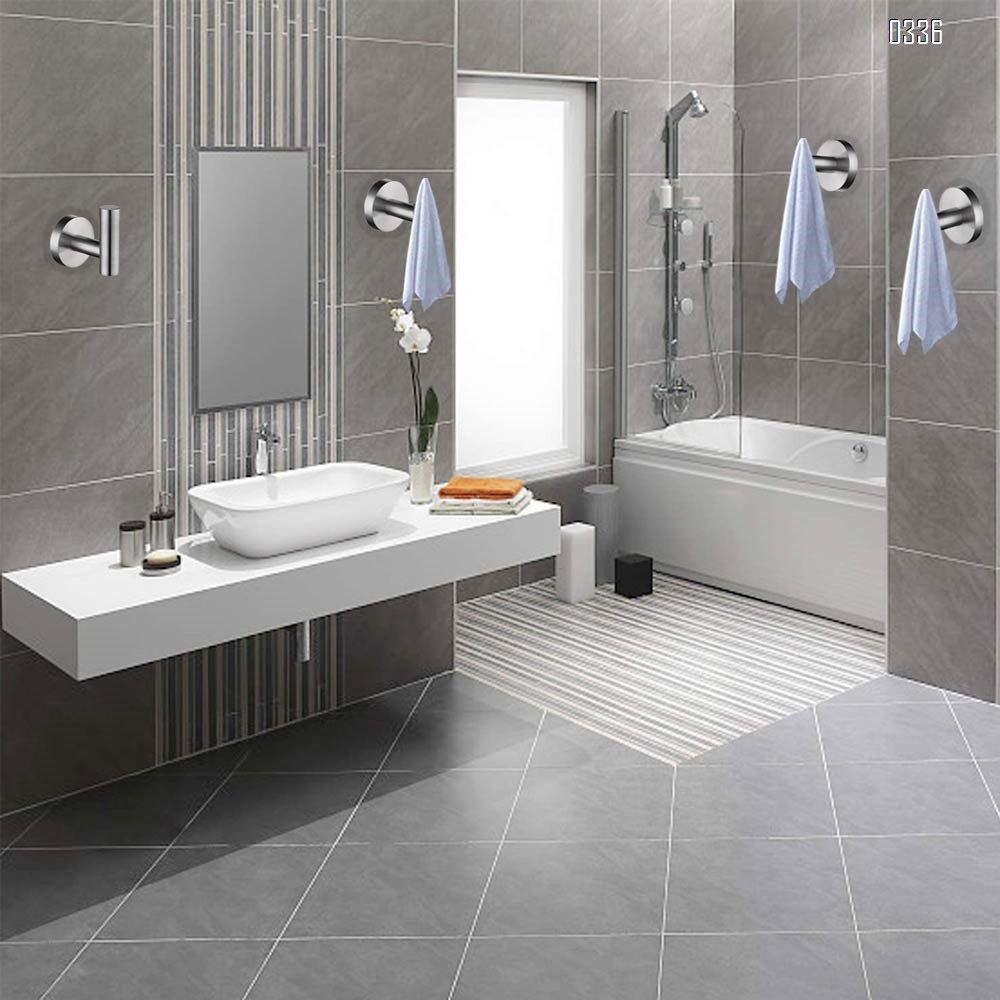 Bathroom Towel Hook No Drill Robe Hook Shower Kitchen Wall Hanging Hooks Wall Mount SUS 304 Stainless Steel