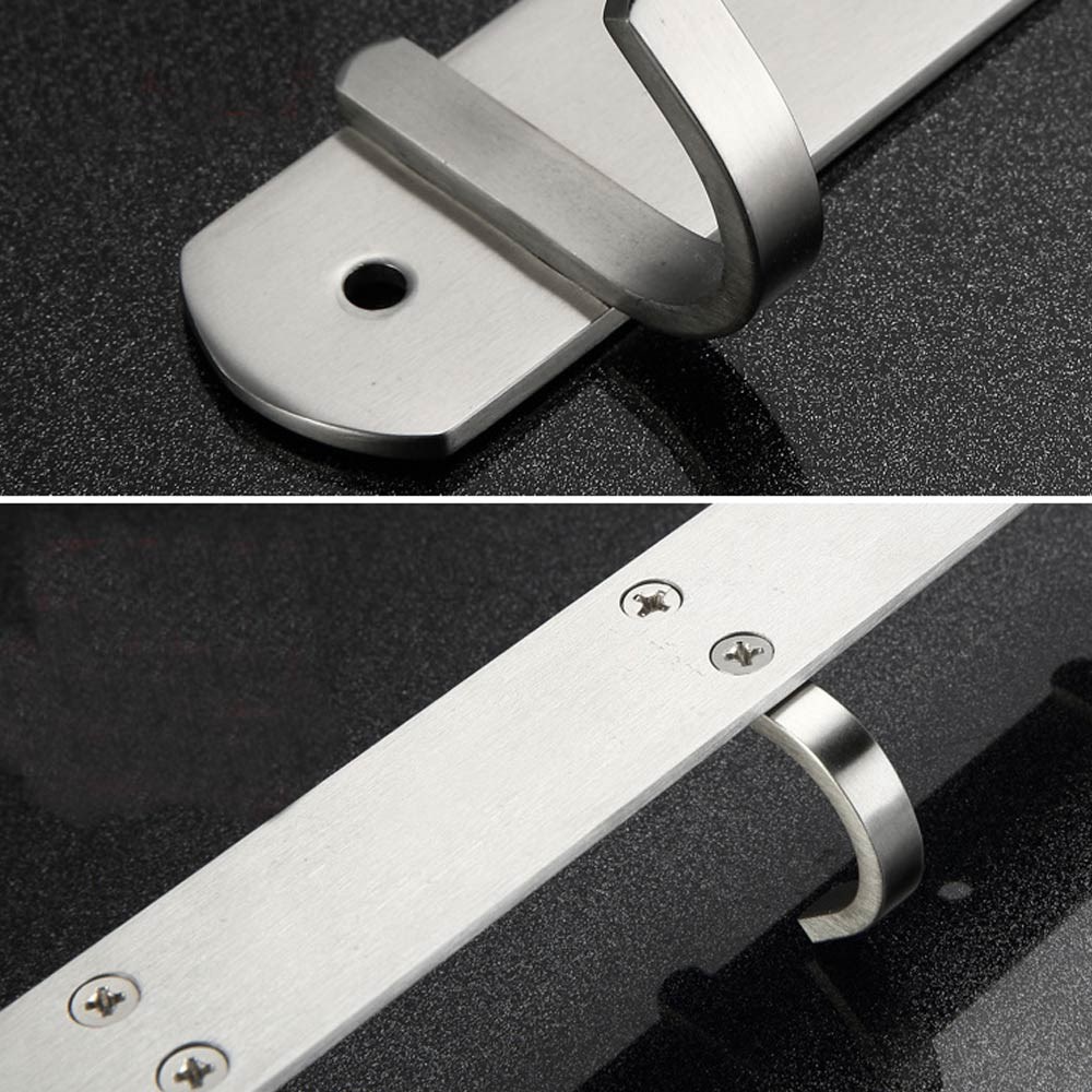 Coat Hook Rack Wall Mounted 18-Inch SUS304 Stainless Steel Brushed Nickel Hook Rail with 5 Heavy Duty Hooks