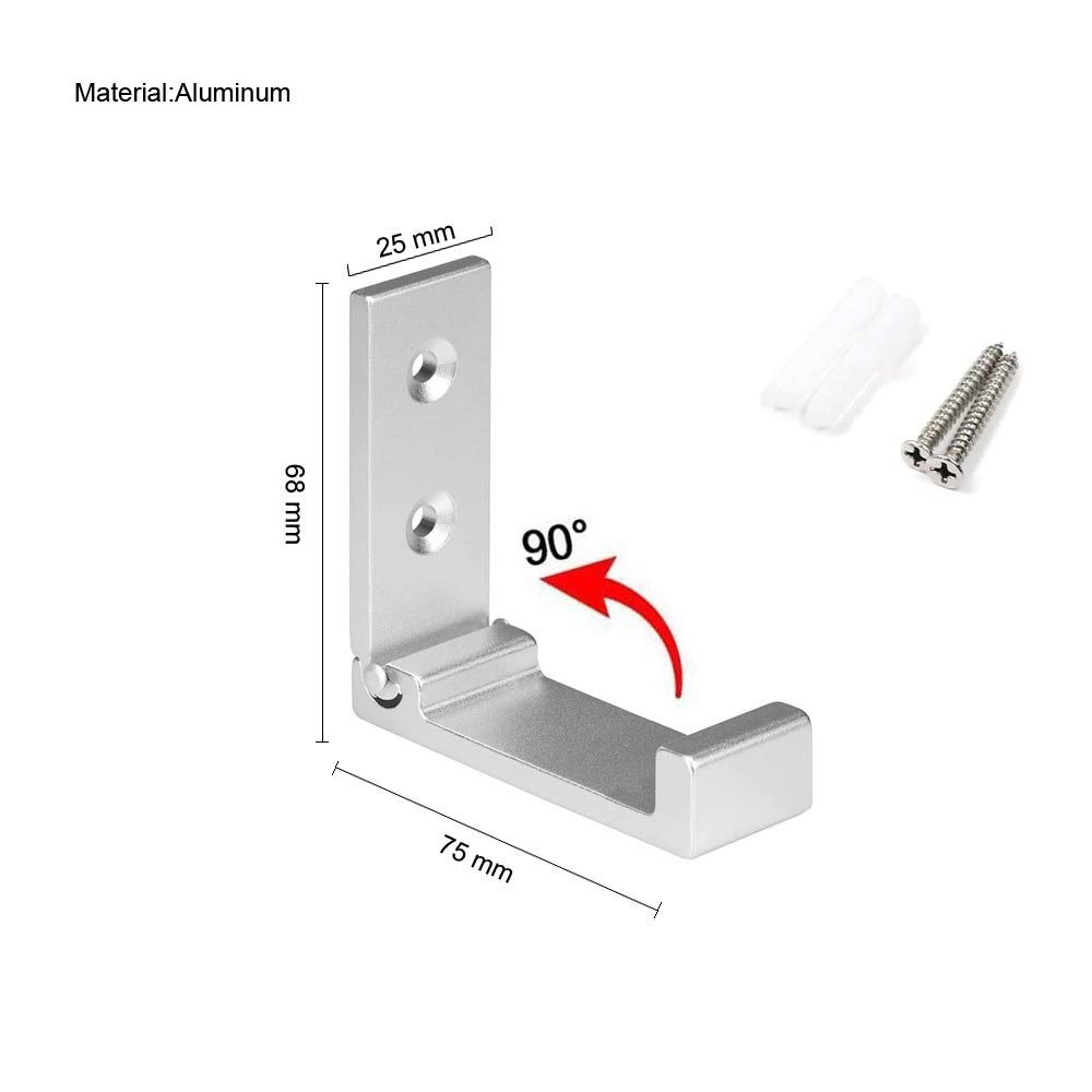 Folding Aluminum Alloy Waterproof Wall Mounted Retractable Coat Hooks, Robe, Coat, Hat, Towel, Keys, Bags,  Kitchen, Bathroom Holder,  Foldable Wall Hooks Hanger