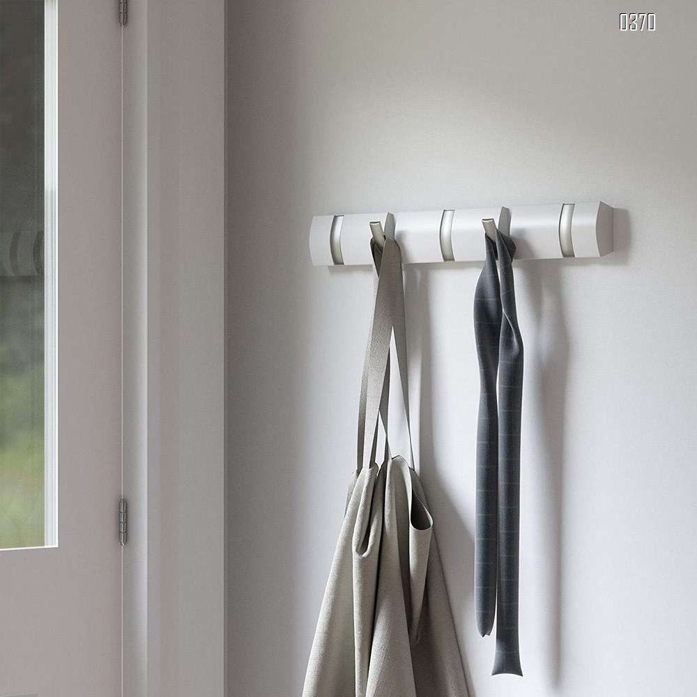 Bamboo Wall Mounted Coat Rack Hooks And Hanger Space Saving with Retractable And Flipped Smooth for Hanging Clothes Plants Towels Pictures Keys Hats Heavy Duty Shower Wall