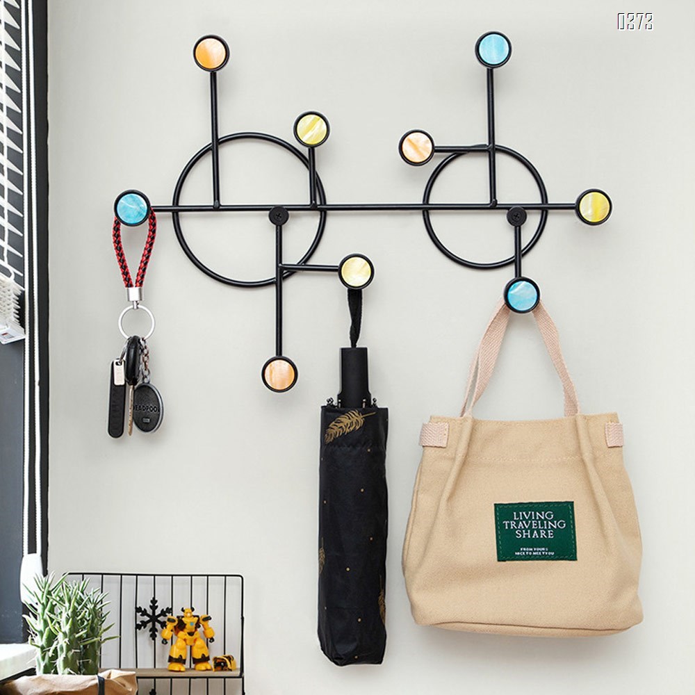 Iron creative hook Nordic clothes coat hook bathroom wall clothes hook