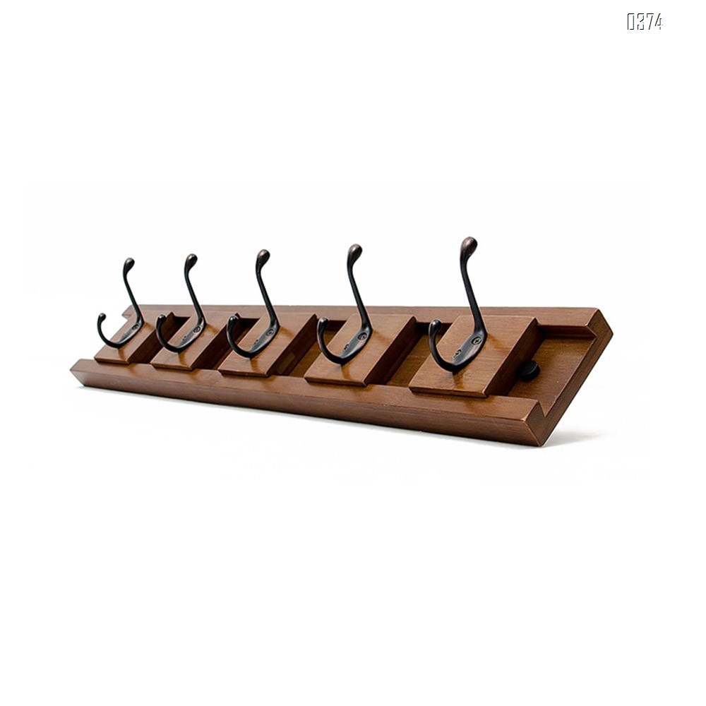 Coat Rack Mobile and Fexible Bamboo Modern Wall Mounted Coat Hook with Hat Towel Scarve Clothe Handbag for Entryway Hall Bedroom Bathroom