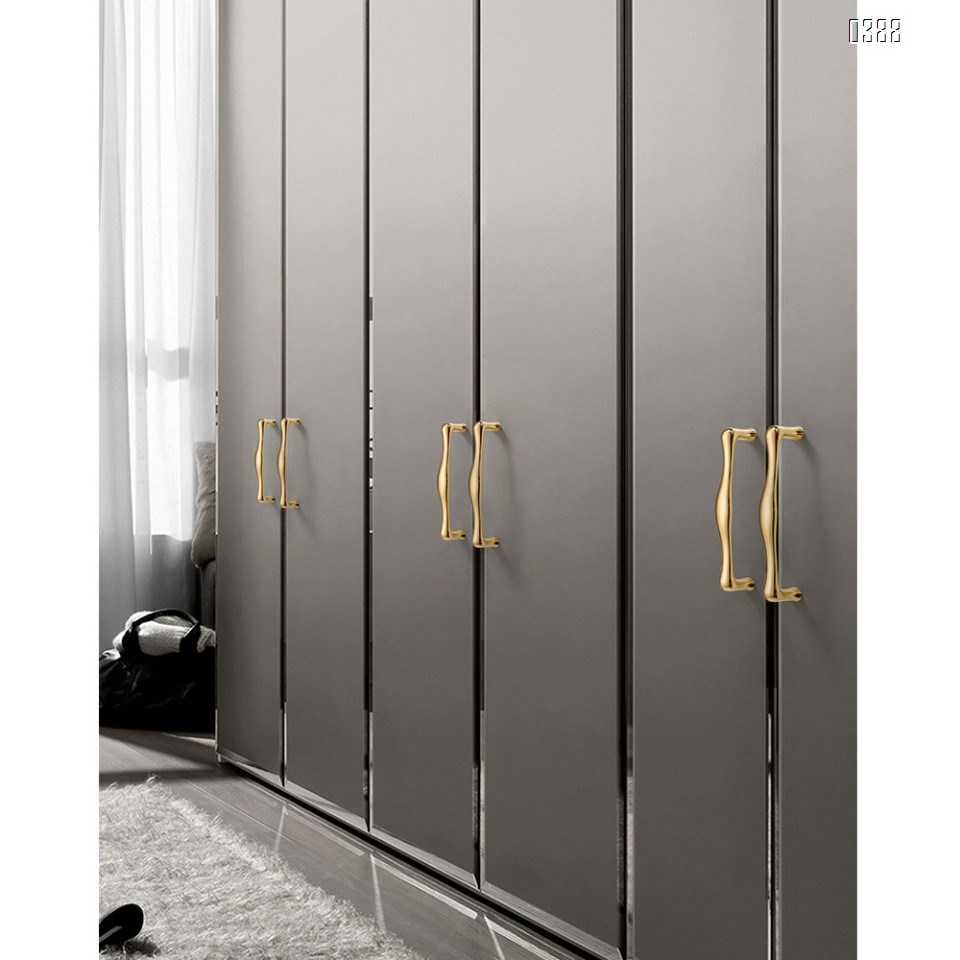 Three Colors Zinc Alloy European Style Rounded Foot Cabinet Hardware Handles 128mm Kitchen Drawer Pulls, 5 Inch Hole Centers